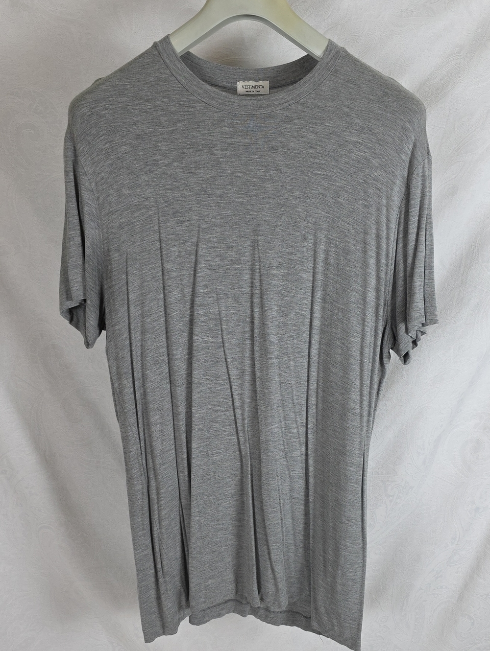 Vestimenta Armani Sz 50 XL Men's Short Sleeve Crew Neck T-Shirt — Heather Gray